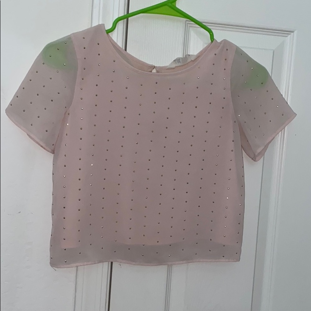 H&M Girls Pink and Gold Blouse